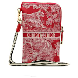 Dior-Dior Red Toile de Jouy DiorTravel Multifunction Pouch-Red