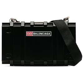 Balenciaga-Balenciaga Black Toolbox Clutch Crossbody Bag-Black