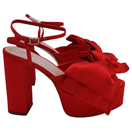 Loeffler Randall-Loeffler Randall Platform Sandals in Red Satin-Red