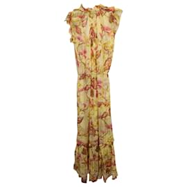 Zimmermann-Vestido midi Matchmaker Flutter de gasa amarilla de Zimmermann-Otro,Amarillo