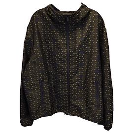 Fendi – Windjacke aus grünem Nylon mit Monsteraugen-Print Grün