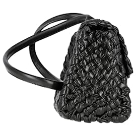 Bottega Veneta-Bottega Veneta Medium Desiree Shoulder Bag in Black Leather-Black