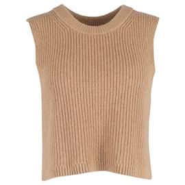 Altuzarra-Altuzarra Sleeveless Knit Top in Brown Wool-Brown
