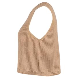 Altuzarra-Altuzarra Sleeveless Knit Top in Brown Wool-Brown