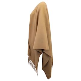 Acne-Poncho von Acne Studios aus brauner Wolle mit Fransen-Braun