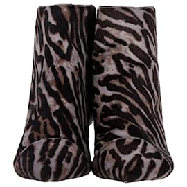 Alexandre Birman-Alexandre Birman Botins New Kitten com estampa de leopardo em couro de bezerro marrom-Marrom