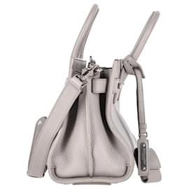 Saint Laurent-Bolso tote Saint Laurent Nano Classic Souple Sac De Jour en cuero gris-Gris