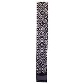 Bufanda estampada Louis Vuitton en algodón negro Negro