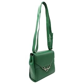 Bottega Veneta-Bottega Veneta The Clip Crossbody Bag aus grünem Kalbsleder-Grün