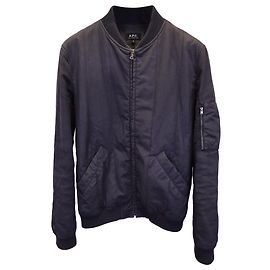 Apc EIN.P.C. Theo Bomberjacke aus schwarzem Nylon-Canvas  Schwarz