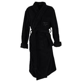 Tom Ford-Robe à col châle Tom Ford en coton noir-Noir