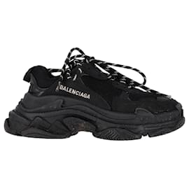 Balenciaga-Sneakers Triple S di Balenciaga in poliestere nero-Nero