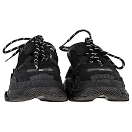 Balenciaga-Zapatillas Balenciaga Triple S en Poliéster Negro-Negro