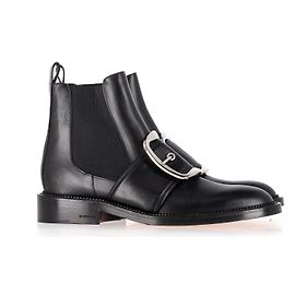 Bottines à boucle Givenchy en cuir noir Noir