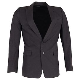 Dries Van Noten Single-Breasted Blazer in Black Wool Black