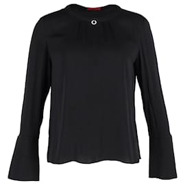 Hugo Boss-Hugo Boss Long Sleeve Top in Black Polyester-Black