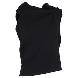 Roland Mouret Asymmetric Draped Eugene Top in Black Wool Black