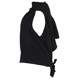 Roland Mouret-Haut Eugène Drapé Asymétrique Roland Mouret en Laine Noire-Noir