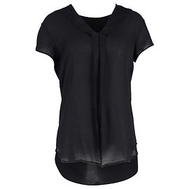Blusa con scollo a V Lanvin in sintetico Nero Nero