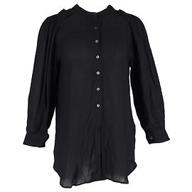 Camisa con botones Ann Demeulemeester de algodón negro Negro