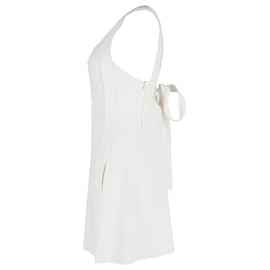 Chloé-Chloé ärmelloses Minikleid mit Bindeband aus weißem Acetat-Weiß