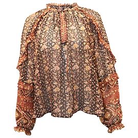 Ulla Johnson Callista Bluse aus mehrfarbiger Seide Andere