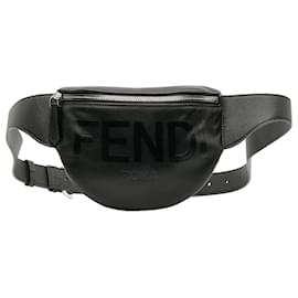 Fendi-Fendi Bolsa de cinto preta com logotipo Fendi-Preto