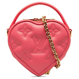 Louis Vuitton-Louis Vuitton Pink Monogram Embroidered Pop My Heart Pouch-Pink