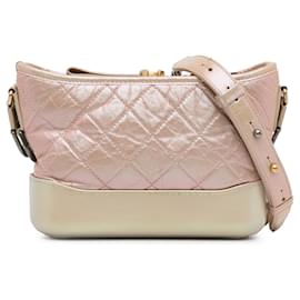 Chanel-Borsa a tracolla Gabrielle piccola iridescente rosa Chanel-Rosa