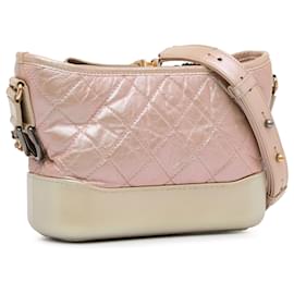 Chanel-Borsa a tracolla Gabrielle piccola iridescente rosa Chanel-Rosa