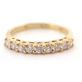 Autre Marque-RING-SET MIT 9 Diamanten 0.58Gelbgold ct 18k t 54 RING AUS GELBGOLD MIT DIAMANTEN-Golden