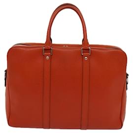 Louis Vuitton-LOUIS VUITTON Taiga Porte Documents Voyage Business Bag Orange M30637 auth 71448-Orange