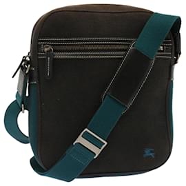 Burberry-BURBERRY Blue Label Shoulder Bag Canvas Black Auth yk11709-Black