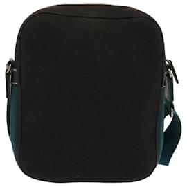Burberry-BURBERRY Blue Label Shoulder Bag Canvas Black Auth yk11709-Black