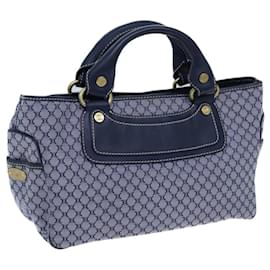 Céline-CELINE Macadam Canvas Boogie bag Hand Bag Navy Auth yk11950-Navy blue