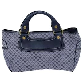 Céline-CELINE Macadam Canvas Boogie bag Hand Bag Navy Auth yk11950-Navy blue