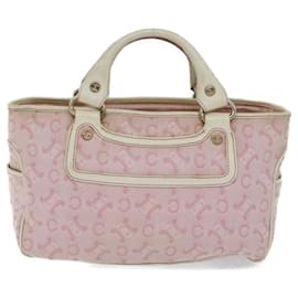 Céline-CELINE C Macadam Canvas Hand Bag Pink Auth 71536-Pink