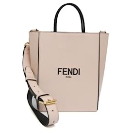 Fendi-Sac shopping Fendi Logo-Beige