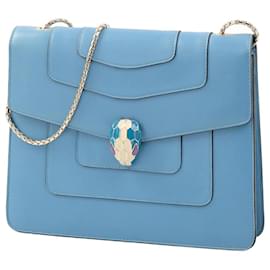 Bulgari-BVLGARI Bolsos Cuero-Azul