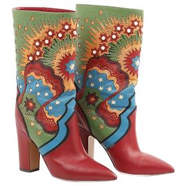 VALENTINO GARAVANI Bottes EU 38 Cuir Bordeaux