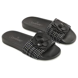 Chanel-CHANEL Pisos UE 38 paño-Negro