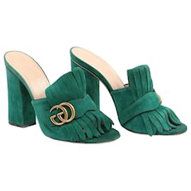 Gucci-GUCCI  Sandals EU 38 Suede-Green