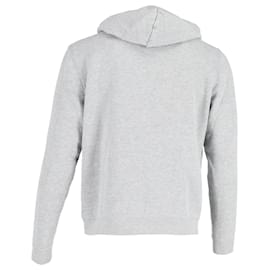 Sandro-Sandro Amour Appliqué Hoodie in Gray Cotton-Grey