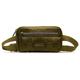 Gucci-Gucci Green GG Nylon Off The Grid Belt Bag-Green,Olive green