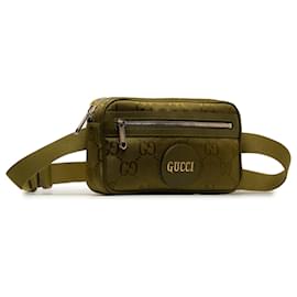 Gucci-Gucci Green GG Nylon Off The Grid Belt Bag-Green,Olive green