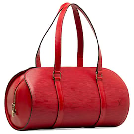Louis Vuitton-Louis Vuitton Red Epi Soufflot-Roja