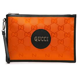 Gucci-Gucci Orange GG Nylon Off The Grid Clutch-Orange