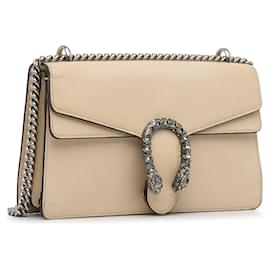 Gucci-Gucci Brown Small Leather Dionysus Shoulder Bag-Brown,Beige
