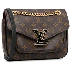 Louis Vuitton-Louis Vuitton Marron Monogramme Passy PM-Marron