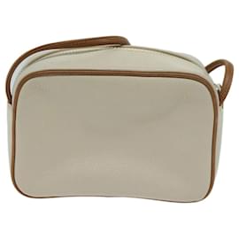 Céline-CELINE Shoulder Bag Leather White Auth ar11693-White